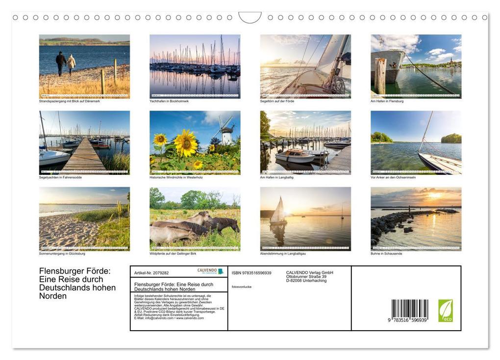 Weitere Ansicht: Flensburger Förde: Eine Reise durch Deutschlands hohen Norden (Wandkalender 2026 DIN A3 quer), CALVENDO Monatskalender | fotosvonlucke fotosvonlucke, Calvendo, fotosvonlucke
