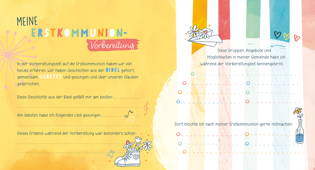 Weitere Ansicht: Meine Erstkommunion Erinnerungsalbum Floral