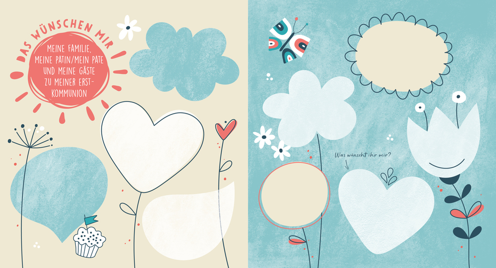Weitere Ansicht: Meine Erstkommunion Erinnerungsalbum Floral