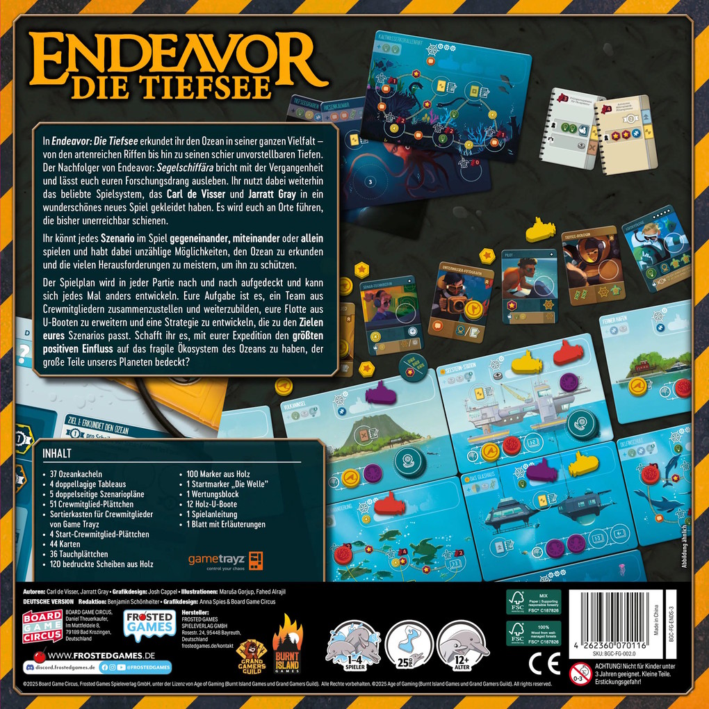 Weitere Ansicht: Frosted Games / Board Game Circus - Endeavor: Die Tiefsee | Carl de Visser, Jarratt Gray