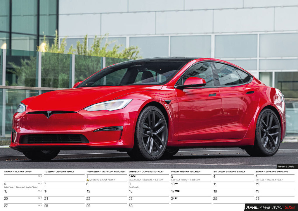 Weitere Ansicht: Tesla Kalender 2026
