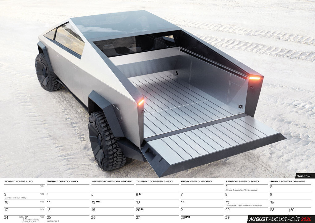 Weitere Ansicht: Tesla Kalender 2026