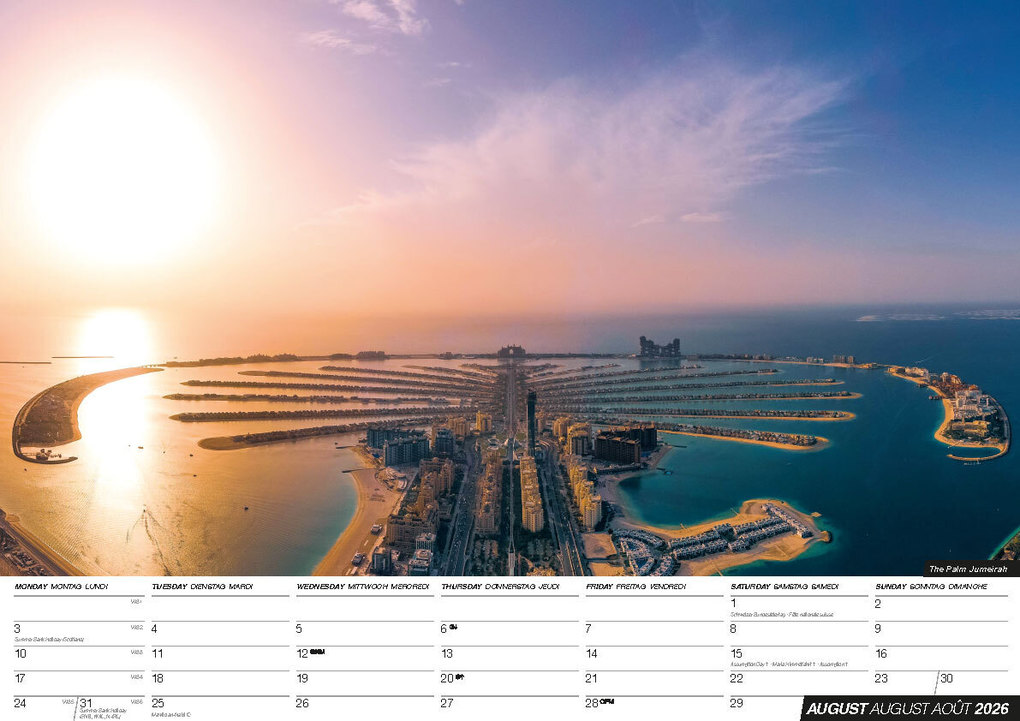 Weitere Ansicht: Dubai 2026 Offizieller Kalender | David R. Lindner