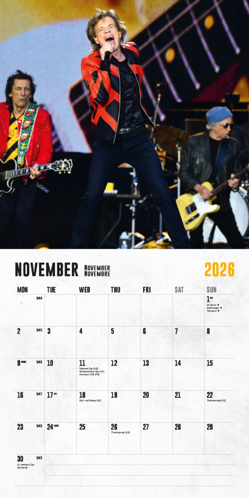 Weitere Ansicht: The Rolling Stones Kalender 2026