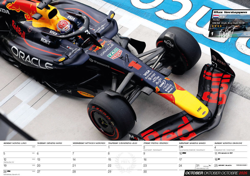 Weitere Ansicht: Formel 1 Kalender 2026