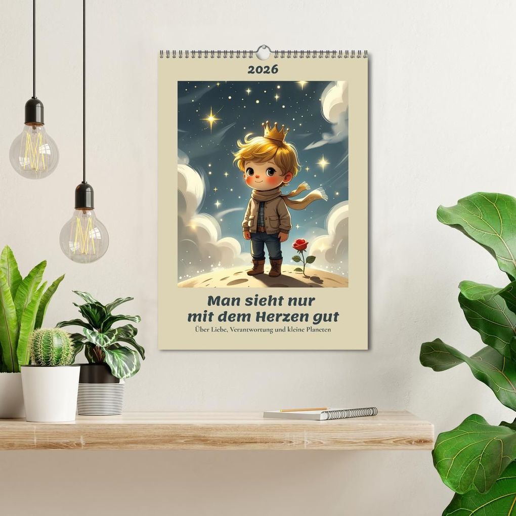 Weitere Ansicht: Man sieht nur mit dem Herzen gut - Über Liebe, Verantwortung und kleine Planeten (Wandkalender 2026 DIN A3 hoch), CALVENDO Monatskalender | Renaissance Soul, Calvendo