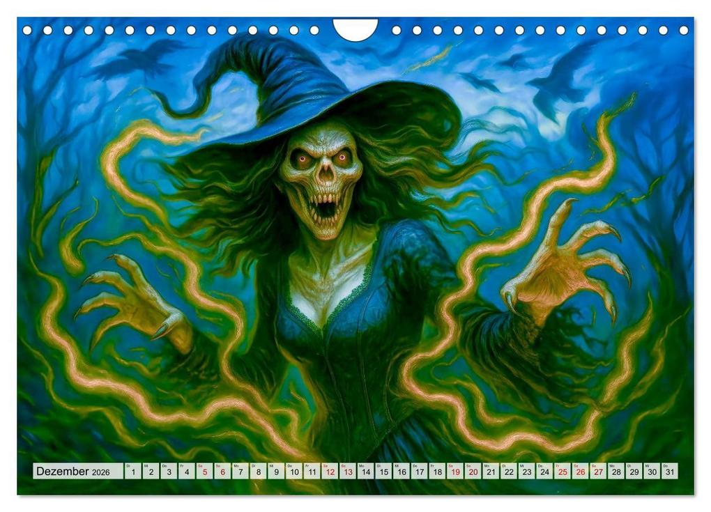 Weitere Ansicht: Mystische Hexen - Magische Frauen und finstere Nächte (Wandkalender 2026 DIN A4 quer), CALVENDO Monatskalender | Anja Frost, Calvendo