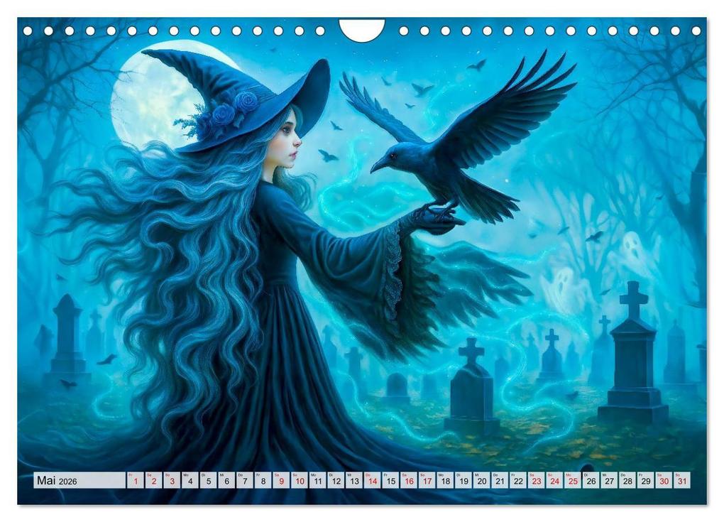 Weitere Ansicht: Mystische Hexen - Magische Frauen und finstere Nächte (Wandkalender 2026 DIN A4 quer), CALVENDO Monatskalender | Anja Frost, Calvendo