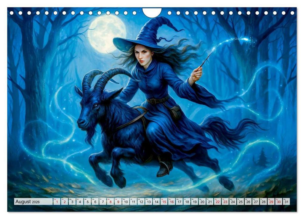 Weitere Ansicht: Mystische Hexen - Magische Frauen und finstere Nächte (Wandkalender 2026 DIN A4 quer), CALVENDO Monatskalender | Anja Frost, Calvendo