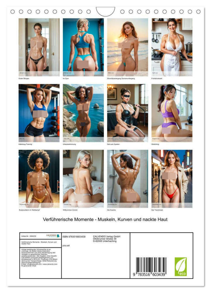 Weitere Ansicht: Verführerische Momente - Muskeln, Kurven und nackte Haut (Wandkalender 2026 DIN A4 hoch), CALVENDO Monatskalender | pixs:sell pixs:sell, Calvendo, pixs:sell, Sell Pixs:Sell