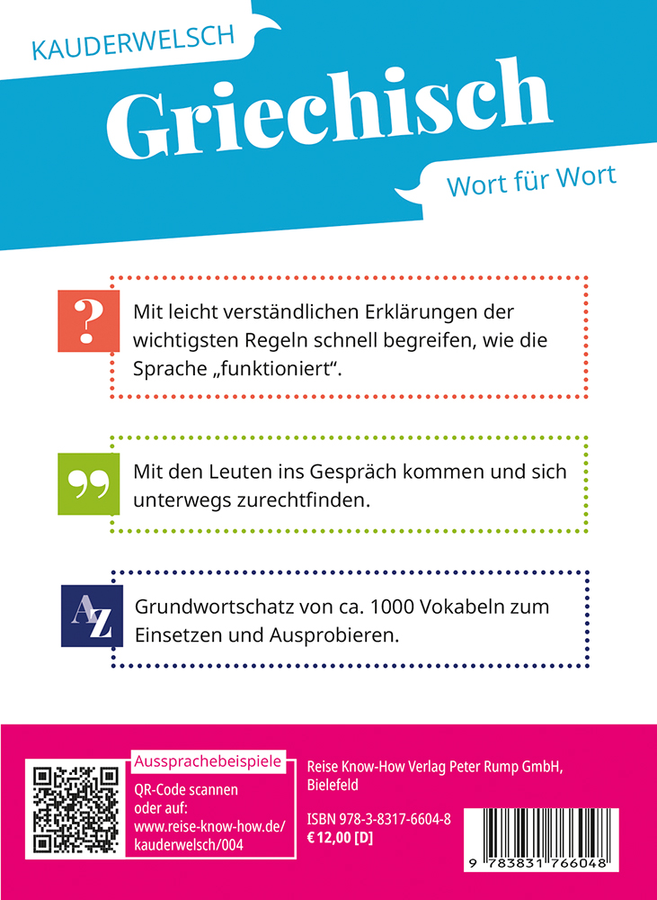 Weitere Ansicht: Reise Know-How Sprachführer Griechisch - Wort für Wort | Karin Spitzing