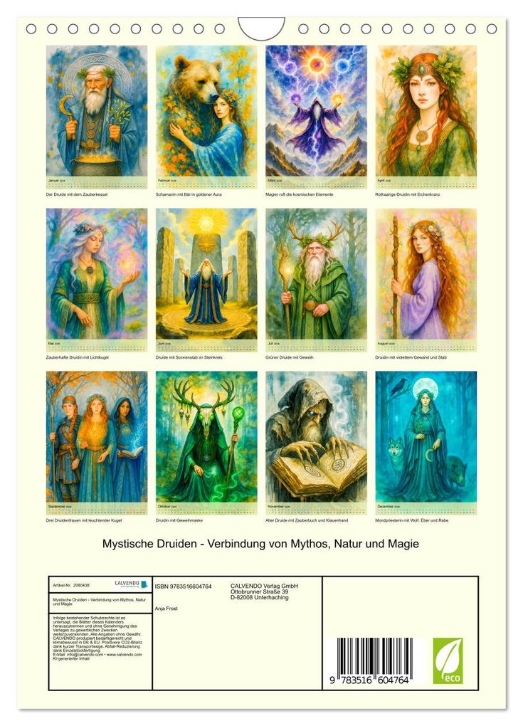 Weitere Ansicht: Mystische Druiden - Verbindung von Mythos, Natur und Magie (Wandkalender 2026 DIN A4 hoch), CALVENDO Monatskalender | Anja Frost, Calvendo