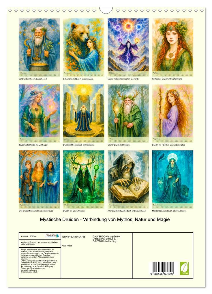 Weitere Ansicht: Mystische Druiden - Verbindung von Mythos, Natur und Magie (Wandkalender 2026 DIN A3 hoch), CALVENDO Monatskalender | Anja Frost, Calvendo
