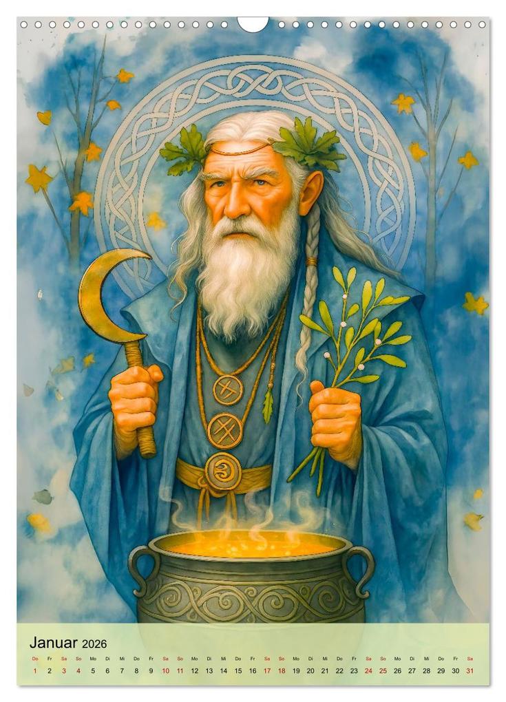 Weitere Ansicht: Mystische Druiden - Verbindung von Mythos, Natur und Magie (Wandkalender 2026 DIN A3 hoch), CALVENDO Monatskalender | Anja Frost, Calvendo
