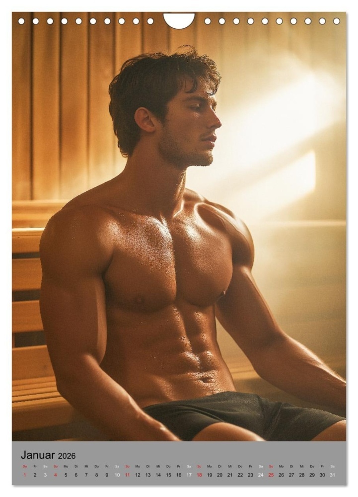 Weitere Ansicht: HEISSE TYPEN - Junge sexy Männer in Bestform (Wandkalender 2026 DIN A4 hoch), CALVENDO Monatskalender | MB Fotografie, Calvendo