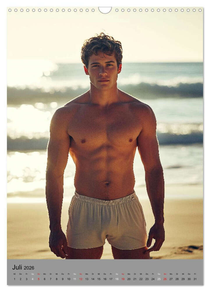 Weitere Ansicht: HEISSE TYPEN - Junge sexy Männer in Bestform (Wandkalender 2026 DIN A3 hoch), CALVENDO Monatskalender | MB Fotografie, Calvendo