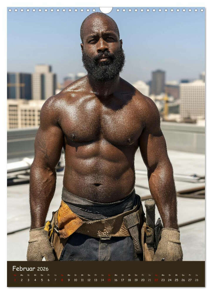 Weitere Ansicht: Harte Männer - Sexy Bauarbeiter mit Sixpack (Wandkalender 2026 DIN A3 hoch), CALVENDO Monatskalender | MB Fotografie, Calvendo