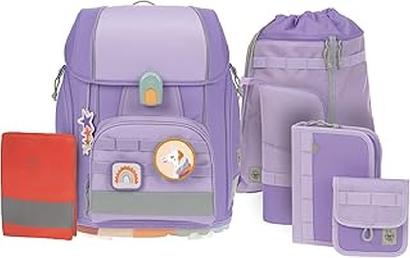 Produktbild: Schulranzen-Set BOXY UNIQUE (30x25x42) 7-teilig in violet/lavender