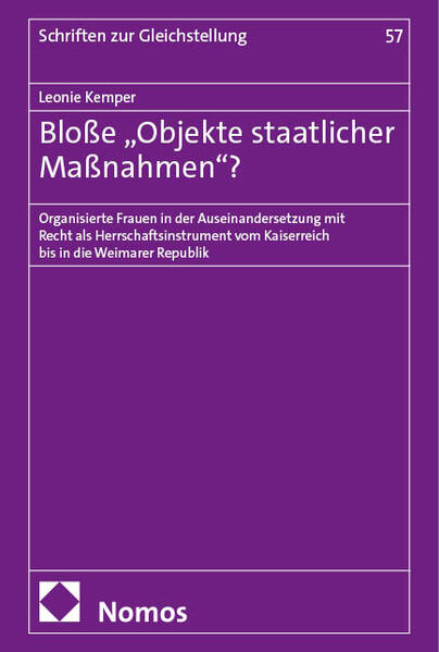 Produktbild: Bloße "Objekte staatlicher Maßnahmen"? | Leonie Kemper