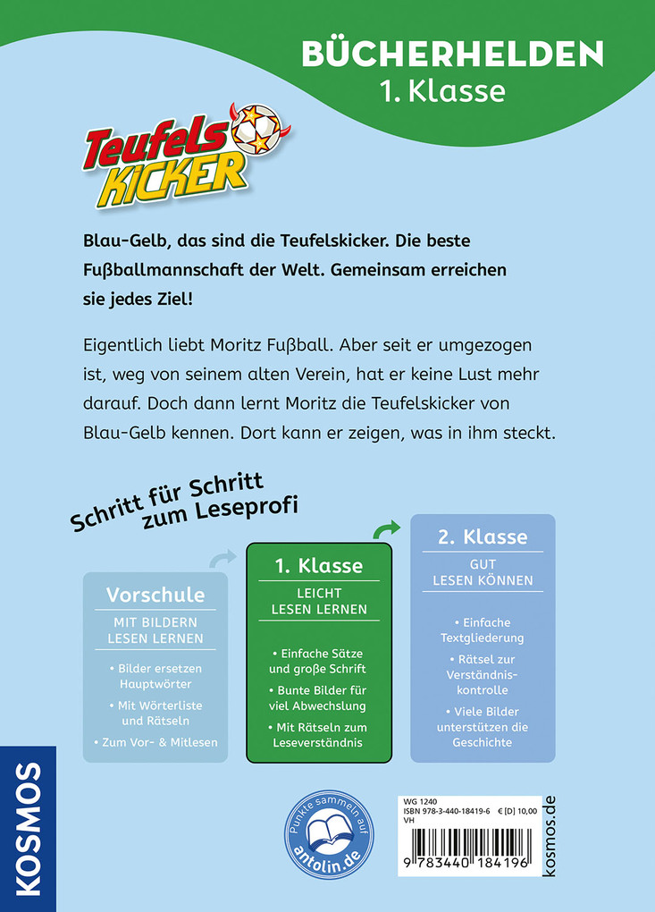 Weitere Ansicht: Teufelskicker, Bücherhelden 1. Klasse, Moritz macht das Spiel | Frauke Nahrgang