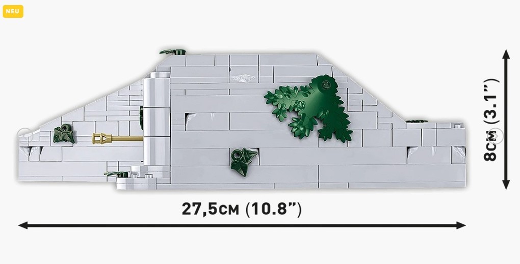 Weitere Ansicht: COBI Historical Collection 3136 - German Bunker Regelbau 667, WWII, Bausatz 1:35, 642 Klemmbausteine, 2 Figuren