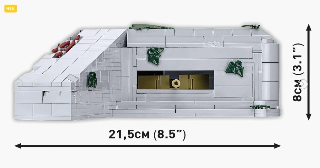 Weitere Ansicht: COBI Historical Collection 3136 - German Bunker Regelbau 667, WWII, Bausatz 1:35, 642 Klemmbausteine, 2 Figuren