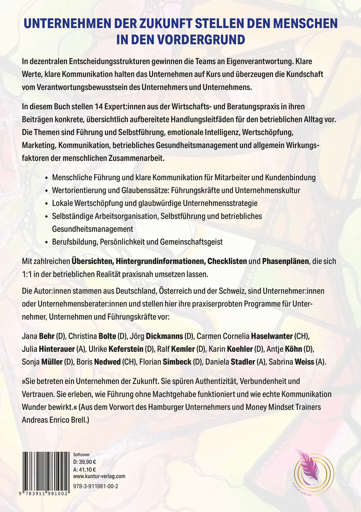 Weitere Ansicht: Unternehmen der Zukunft | Jana Behr, Christina Bolte, Deborah Bichlmeier, Jörg Dickmanns, Carmen Cornelia Haselwanter