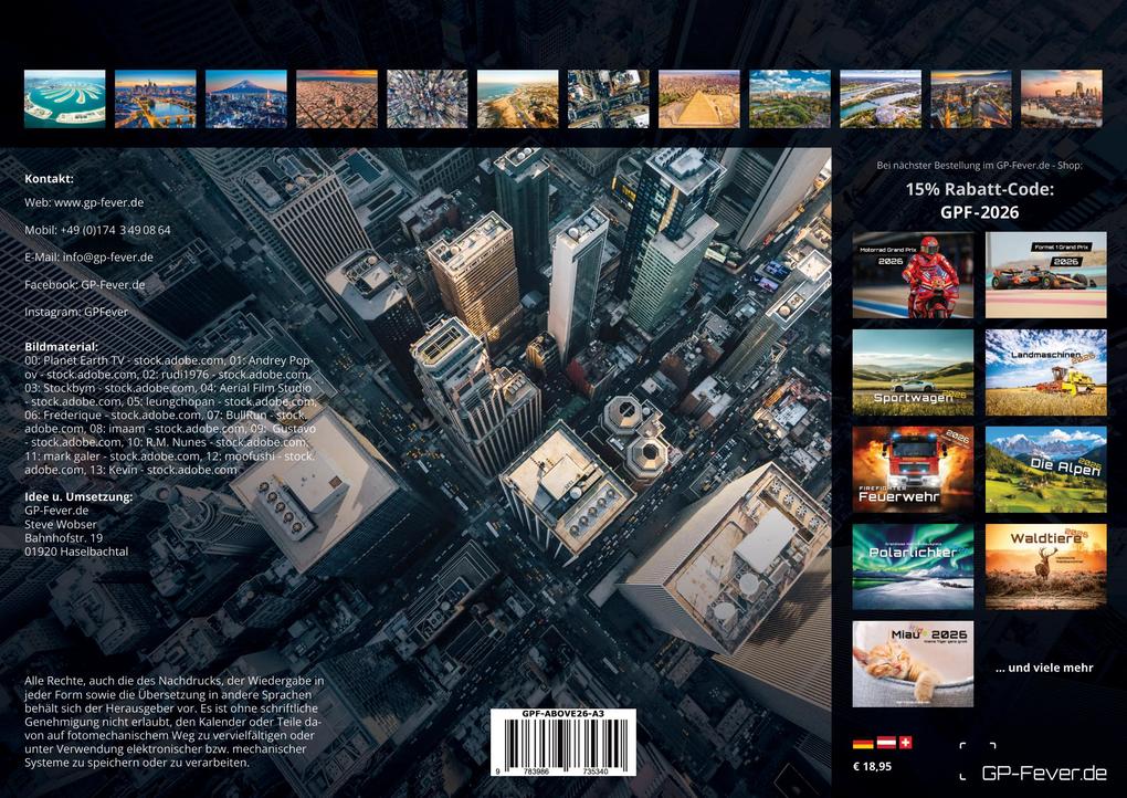 Weitere Ansicht: Luftaufnahmen - faszinierende Aufnahmen von oben - ABOVE - 2026 - Kalender DIN A3