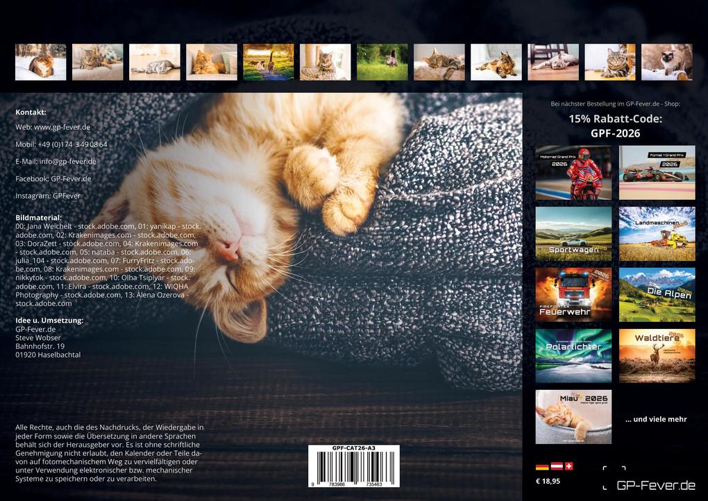 Weitere Ansicht: Miau - Unsere Stubentiger - Der Katzenkalender - 2026 - Kalender DIN A3