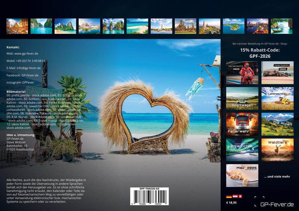 Weitere Ansicht: Thailand - Land of Smiles - 2026 - Kalender DIN A3