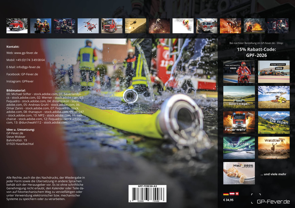 Weitere Ansicht: FIREFIGHTER - Retter in der Not - Feuerwehr - 2026 - Kalender DIN A2