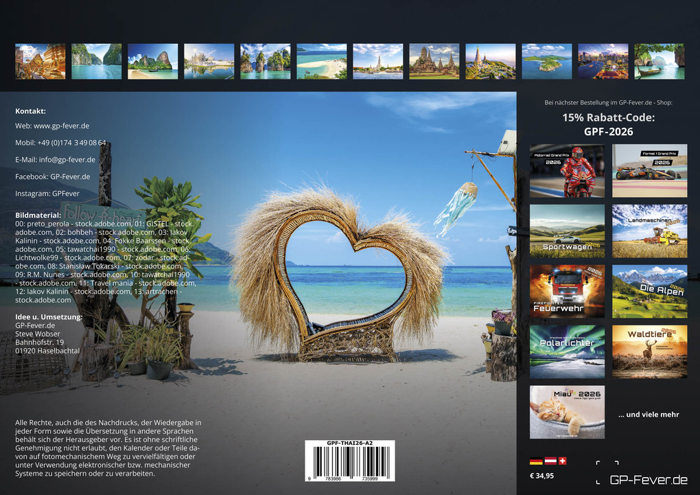 Weitere Ansicht: Thailand - Land of Smiles - 2026 - Kalender DIN A2