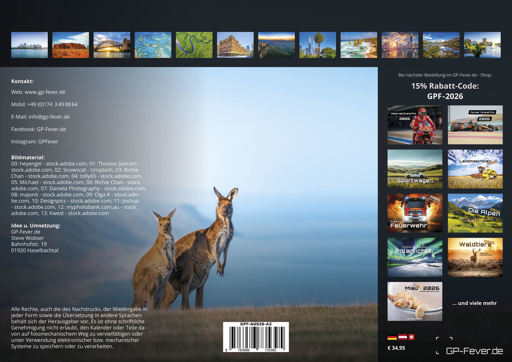 Weitere Ansicht: Australien - das Land der Kängurus - 2026 - Kalender DIN A2