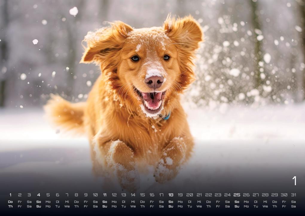 Weitere Ansicht: Wuff - Unsere Vierbeiner - Der Hundekalender - 2026 - Kalender DIN A3
