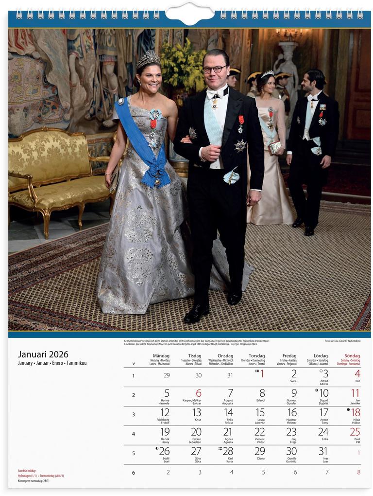 Weitere Ansicht: Burde Wandkalender Schwedische Königsfamilie 2026