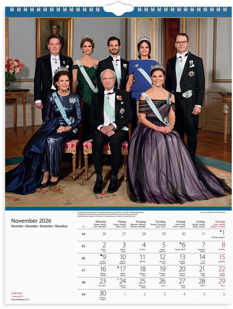 Weitere Ansicht: Burde Wandkalender Schwedische Königsfamilie 2026