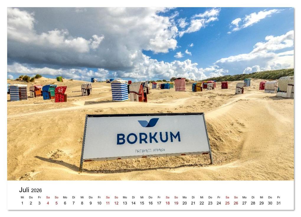 Weitere Ansicht: Insel Borkum - Ein Jahr zwischen Wind und Wellen (Wandkalender 2026 DIN A3 quer), CALVENDO Monatskalender | Constantin Ticu, Calvendo