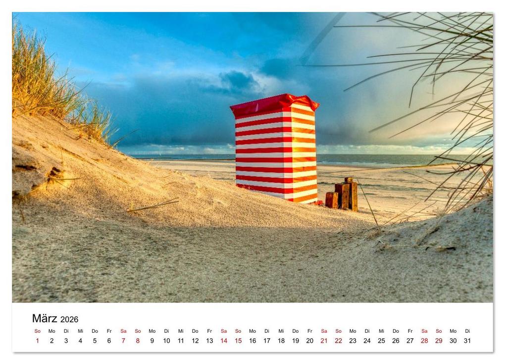 Weitere Ansicht: Insel Borkum - Ein Jahr zwischen Wind und Wellen (Wandkalender 2026 DIN A4 quer), CALVENDO Monatskalender | Constantin Ticu, Calvendo