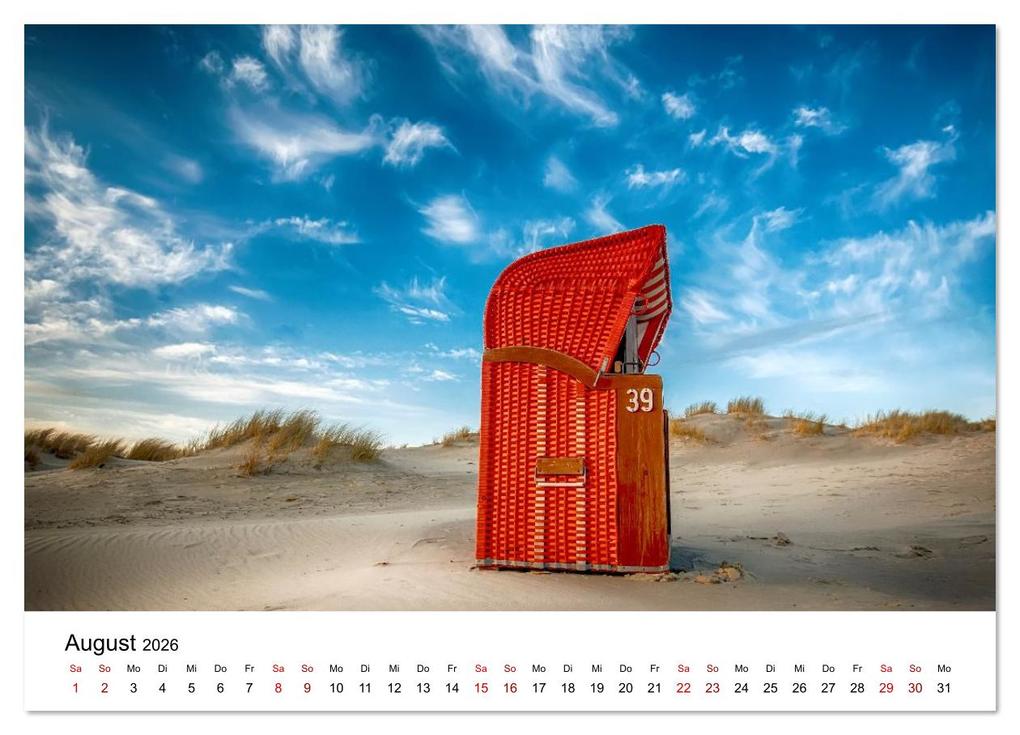 Weitere Ansicht: Insel Borkum - Ein Jahr zwischen Wind und Wellen (Wandkalender 2026 DIN A4 quer), CALVENDO Monatskalender | Constantin Ticu, Calvendo