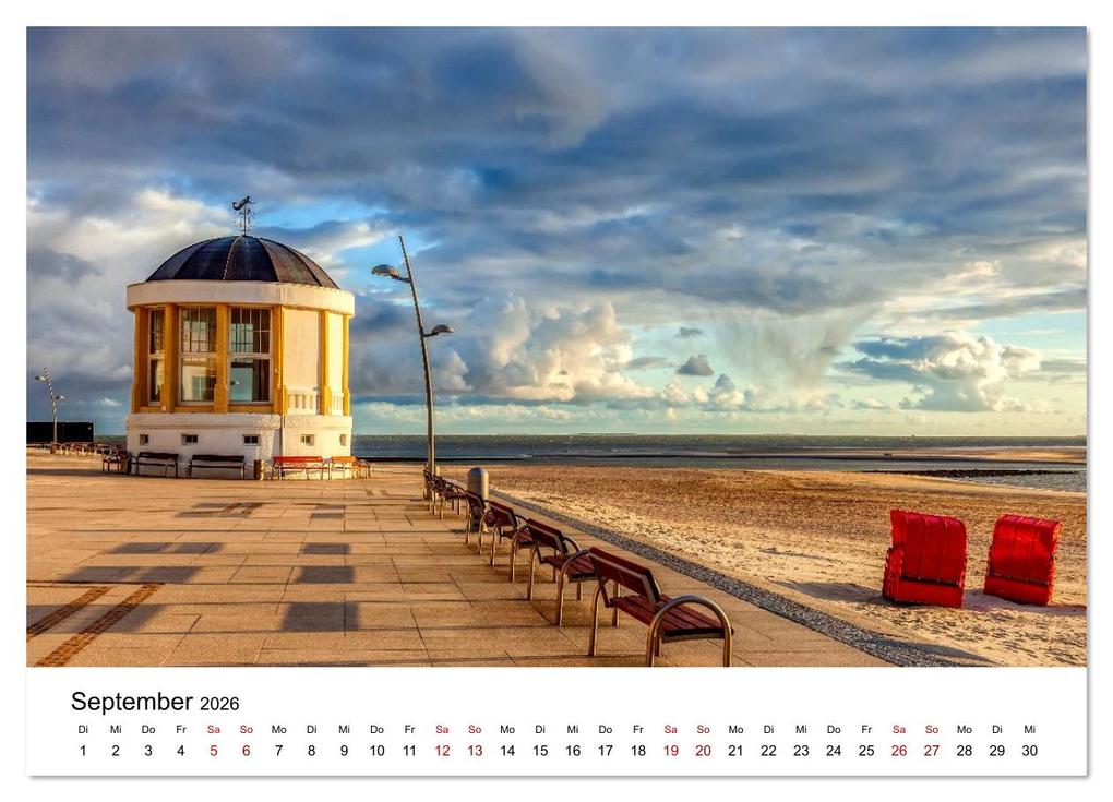 Weitere Ansicht: Insel Borkum - Ein Jahr zwischen Wind und Wellen (Wandkalender 2026 DIN A4 quer), CALVENDO Monatskalender | Constantin Ticu, Calvendo
