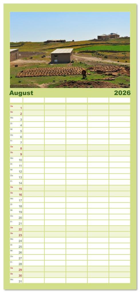 Weitere Ansicht: Familienplaner 2026 - Usbekistan, Perlen der Seidenstraße mit 5 Spalten (Wandkalender, 21 x 45 cm) CALVENDO | Calvendo, Ralf Mock