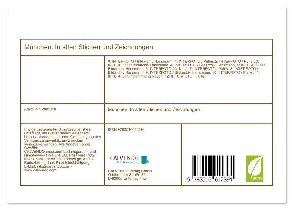 Weitere Ansicht: München: In alten Stichen und Zeichnungen (Tischkalender 2026 DIN A5 quer), CALVENDO Monatskalender | CALVENDO CALVENDO, Calvendo
