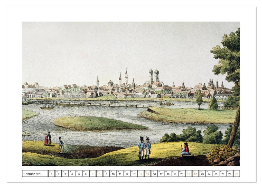 Weitere Ansicht: München: In alten Stichen und Zeichnungen (Tischkalender 2026 DIN A5 quer), CALVENDO Monatskalender | CALVENDO CALVENDO, Calvendo