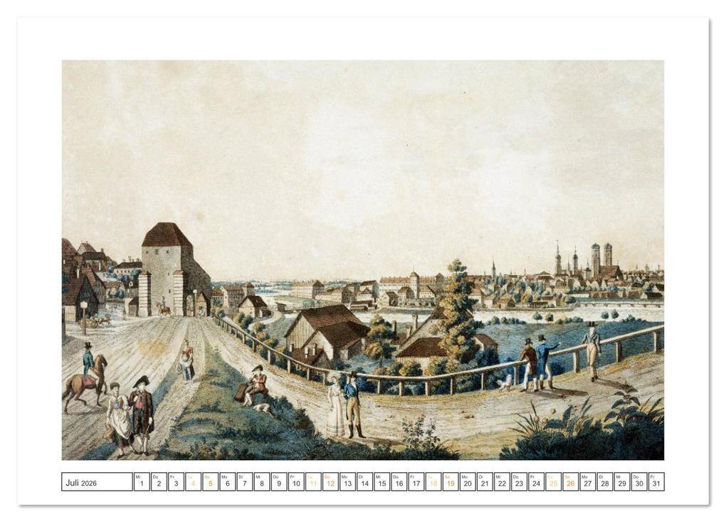 Weitere Ansicht: München: In alten Stichen und Zeichnungen (Tischkalender 2026 DIN A5 quer), CALVENDO Monatskalender | CALVENDO CALVENDO, Calvendo