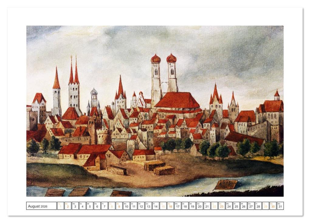 Weitere Ansicht: München: In alten Stichen und Zeichnungen (Tischkalender 2026 DIN A5 quer), CALVENDO Monatskalender | CALVENDO CALVENDO, Calvendo