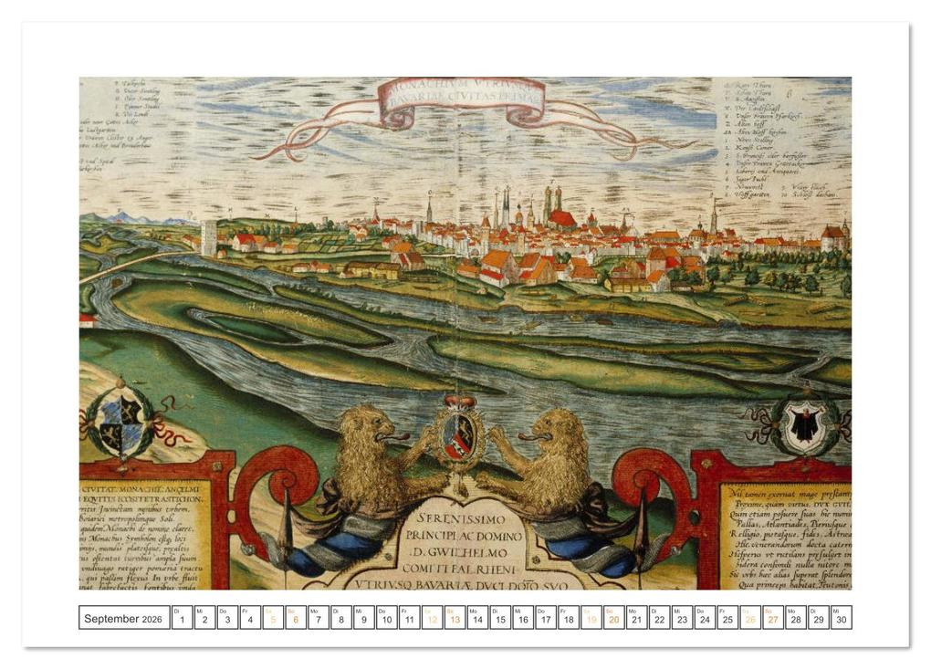 Weitere Ansicht: München: In alten Stichen und Zeichnungen (Tischkalender 2026 DIN A5 quer), CALVENDO Monatskalender | CALVENDO CALVENDO, Calvendo