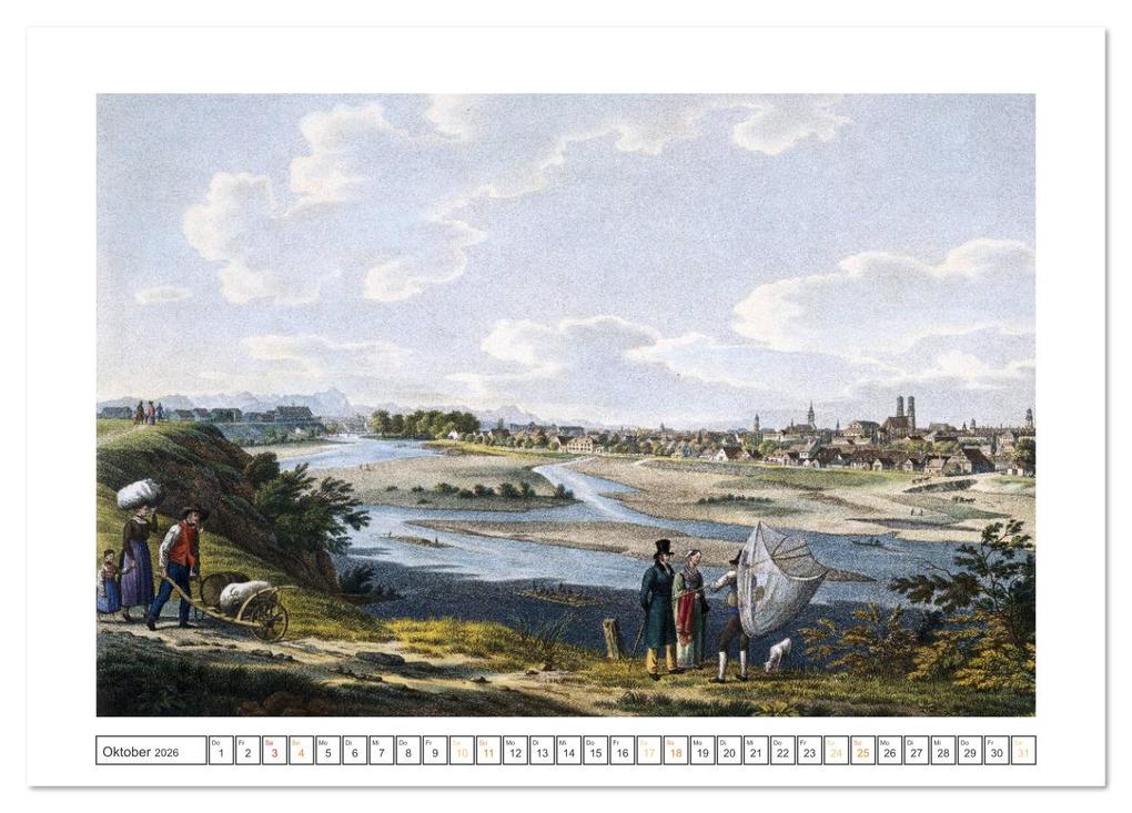 Weitere Ansicht: München: In alten Stichen und Zeichnungen (Tischkalender 2026 DIN A5 quer), CALVENDO Monatskalender | CALVENDO CALVENDO, Calvendo