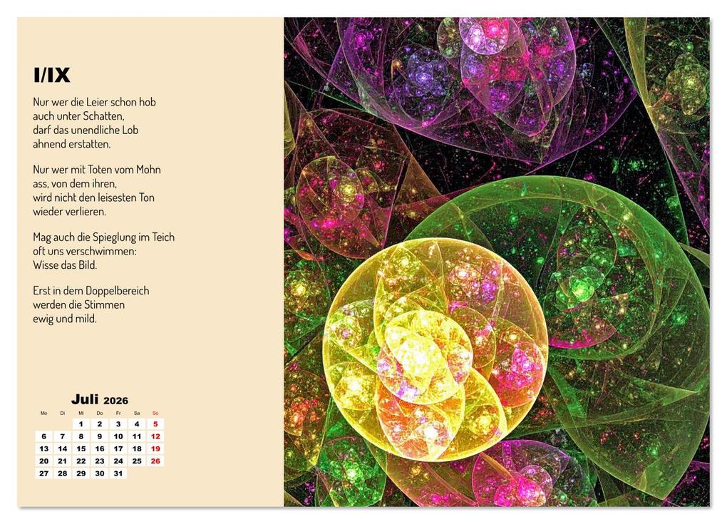 Weitere Ansicht: Orpheus' Leier (Wandkalender 2026 DIN A4 quer), CALVENDO Monatskalender | Werner Braun, Calvendo