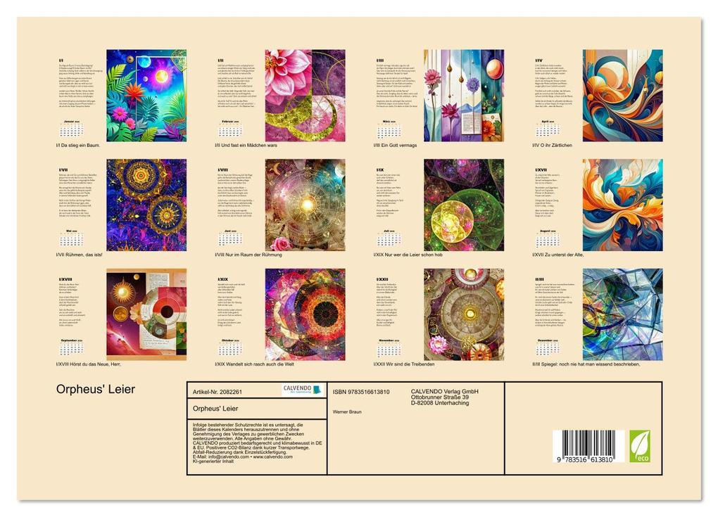 Weitere Ansicht: Orpheus' Leier (Wandkalender 2026 DIN A3 quer), CALVENDO Monatskalender | Werner Braun, Calvendo