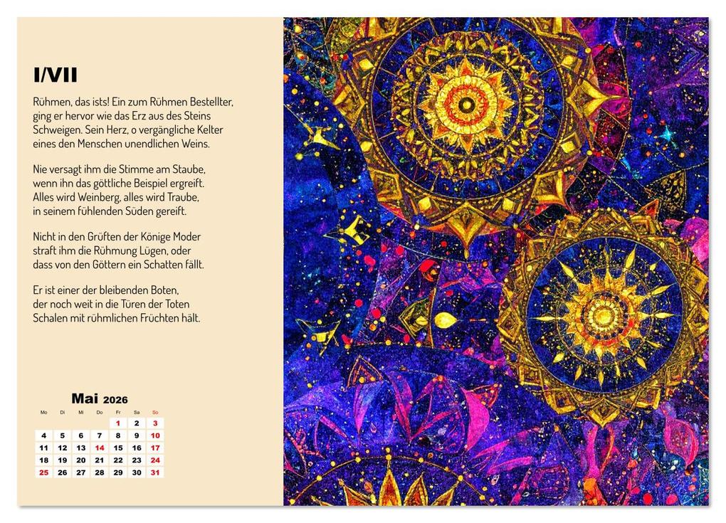 Weitere Ansicht: Orpheus' Leier (Wandkalender 2026 DIN A3 quer), CALVENDO Monatskalender | Werner Braun, Calvendo